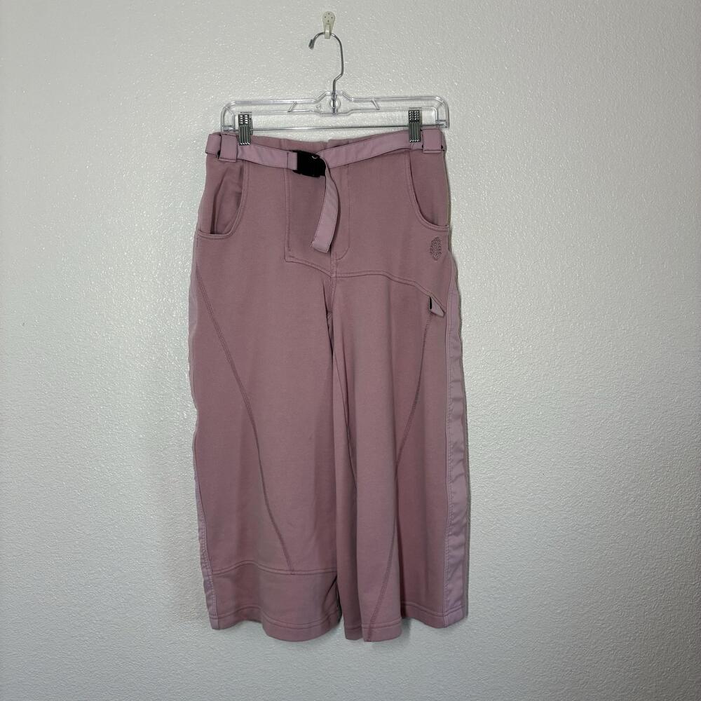 free people Movement Pants Womens XS Pink Wide Leg Cropped Belted Elastic Waist